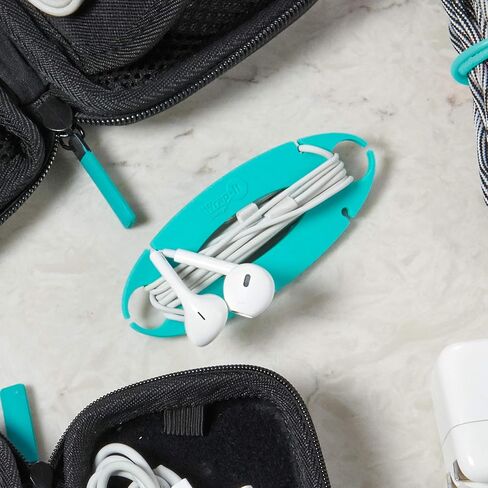 غلاف سلك خالٍ من التشابك للتخزين من Wrap-It - أسود (3 عبوات) - حامل سماعات الأذن، غلاف سلك سماعة الرأس، غلاف سماعات الأذن، مدير السلك، حامل هاتف الأذن، لفاف كابل سماعة الرأس، منظم سماعات الأذن in Kuwait