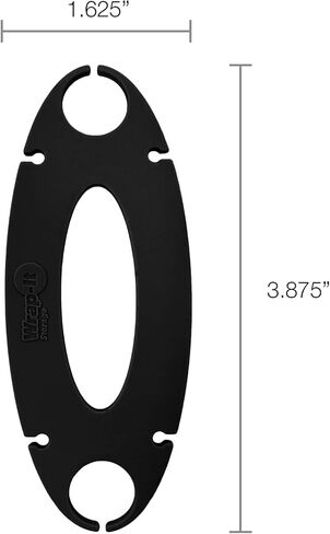 غلاف سلك خالٍ من التشابك للتخزين من Wrap-It - أسود (3 عبوات) - حامل سماعات الأذن، غلاف سلك سماعة الرأس، غلاف سماعات الأذن، مدير السلك، حامل هاتف الأذن، لفاف كابل سماعة الرأس، منظم سماعات الأذن in Kuwait