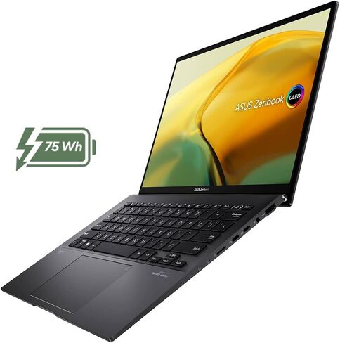 Asus ZenBook 14 OLED UM3402 14/inch QHD+ Touchscreen(AMD Ryzen 7-5825U,16GB RAM,512GB SSD,8-Core(Beat i7-1165G7))Business Laptop,Backlit,Fingerprint,19-Hr Battery,IST SD Card,Win 11 Home - 2023 Black in Saudi Arabia