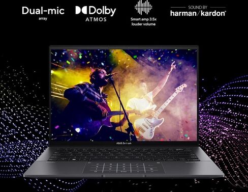 Asus ZenBook 14 OLED UM3402 14/inch QHD+ Touchscreen(AMD Ryzen 7-5825U,16GB RAM,512GB SSD,8-Core(Beat i7-1165G7))Business Laptop,Backlit,Fingerprint,19-Hr Battery,IST SD Card,Win 11 Home - 2023 Black in Saudi Arabia