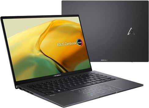 Asus ZenBook 14 OLED UM3402 14/inch QHD+ Touchscreen(AMD Ryzen 7-5825U,16GB RAM,512GB SSD,8-Core(Beat i7-1165G7))Business Laptop,Backlit,Fingerprint,19-Hr Battery,IST SD Card,Win 11 Home - 2023 Black in Saudi Arabia