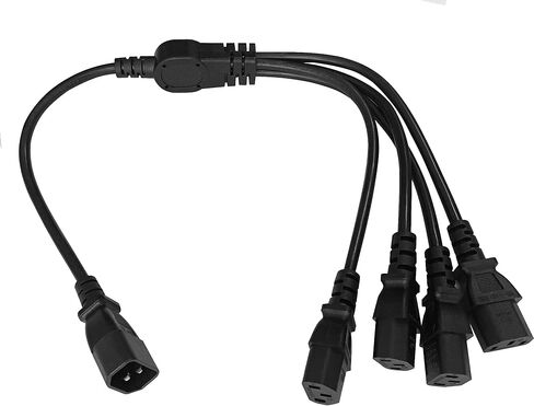 UPS Server Y Splitter C14 to 4 x C13 Power Adapter Cable Cord 30cm in Kuwait