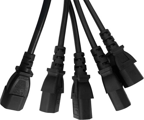 UPS Server Y Splitter C14 to 4 x C13 Power Adapter Cable Cord 30cm in Kuwait