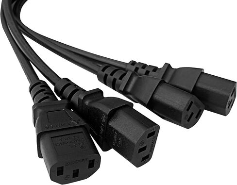 UPS Server Y Splitter C14 to 4 x C13 Power Adapter Cable Cord 30cm in Kuwait