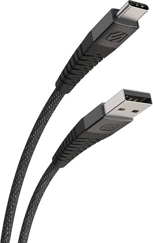 Scosche CAB4-SP Strikeline Premium 15W USB to Type-C Charge & Sync Braided Cable 4-ft. Space Gray in Saudi Arabia