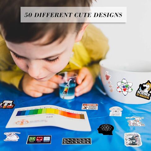 102 قطعة من ملصقات العلوم الطبيعية، ملصقات جرافيتي لفيزياء المختبرات للماء لحقائب التزلج على شكل جيتار حافظة سفر ملصقات زجاجة مياه للكبار والمراهقين والفتيات in Kuwait