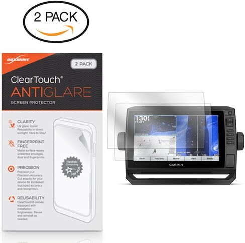 BoxWave Screen Protector Compatible with Garmin echoMAP Plus 93sv - ClearTouch Crystal (2-Pack), HD Film Skin - Shields from Scratches for Garmin echoMAP Plus 93sv in Saudi Arabia