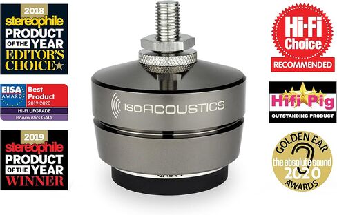 IsoAcoustics Gaia Series Isolation Feet for Speakers & Subwoofers (Gaia III, 70 lb max) – Set of 4 in Saudi Arabia
