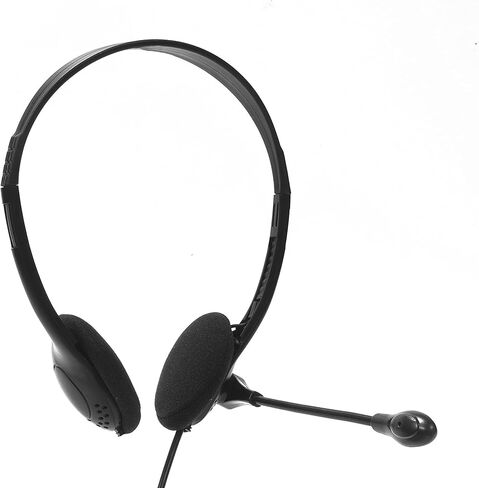 TELLUR Basic PCH1 Wired Headphones, Binaural Stereo, Mic, Inline Volume, Mic and Speaker Mute Controls, Lightweight Design and Soft Breathable Earpads, USB, 150cm Wire, Zoom, Teams, Skype in Kuwait