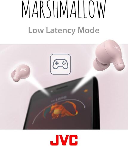 سماعات أذن JVC New Marshmallow True اللاسلكية، عمر بطارية طويل (يصل إلى 28 ساعة)، صوت مع محرك مغناطيسي نيوديميوم، بما في ذلك سماعات أذن من الإسفنج الذكي - HAA18TG (أخضر)، صغير الحجم in Saudi Arabia