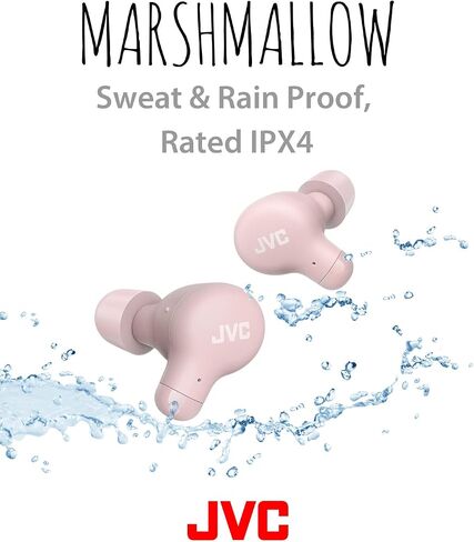 سماعات أذن JVC New Marshmallow True اللاسلكية، عمر بطارية طويل (يصل إلى 28 ساعة)، صوت مع محرك مغناطيسي نيوديميوم، بما في ذلك سماعات أذن من الإسفنج الذكي - HAA18TG (أخضر)، صغير الحجم in Saudi Arabia