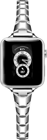 Secbolt Slim Bands Compatible with Apple Watch 38mm 40mm 41mm 42mm 44mm 45mm iWatch Series 9/8/7/6/5/4/3/2/1/SE, Stainless Steel Wristbands for Women in Kuwait