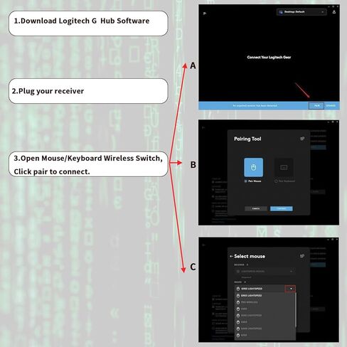 محول استقبال ماوس USB Dongle من Lzcdelyxiao متوافق مع ماوس الألعاب Logitech G703 dongle Lightspeed مناسب لمستقبل الماوس اللاسلكي G403 G603 G900 G903 dongle in Kuwait