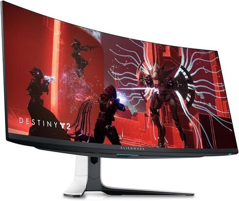 Alienware AW3423DW شاشة ألعاب منحنية Quantom Dot-OLED مقاس 34.18 بوصة، 3440 × 1440 بكسل عند 175 هرتز، ضوء قمري (متجدد) in Kuwait