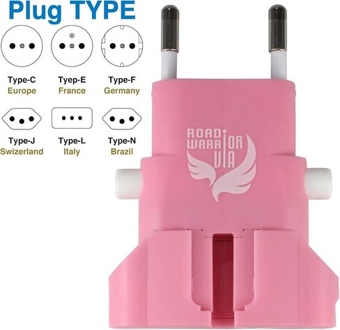 ROAD WARRIOR International Travel Plug Adapter Europe/UK/Australia/USA/India/China Does Not Convert Voltage Slim RW101CR in Kuwait
