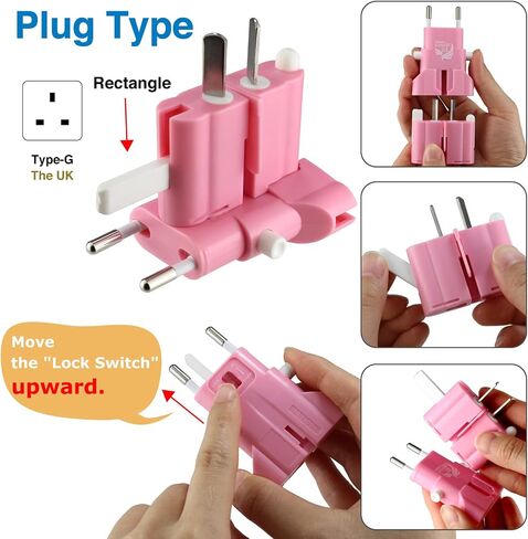 ROAD WARRIOR International Travel Plug Adapter Europe/UK/Australia/USA/India/China Does Not Convert Voltage Slim RW101CR in Kuwait