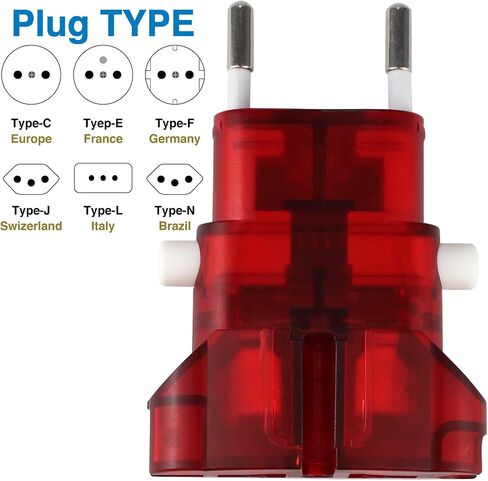 ROAD WARRIOR International Travel Plug Adapter Europe/UK/Australia/USA/India/China Does Not Convert Voltage Slim RW101CR in Kuwait