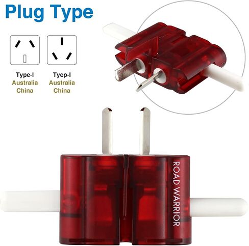 ROAD WARRIOR International Travel Plug Adapter Europe/UK/Australia/USA/India/China Does Not Convert Voltage Slim RW101CR in Kuwait