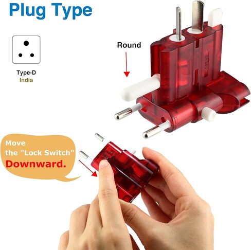 ROAD WARRIOR International Travel Plug Adapter Europe/UK/Australia/USA/India/China Does Not Convert Voltage Slim RW101CR in Kuwait