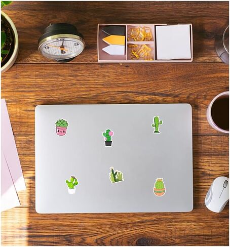 Stickers for Water Bottles, 50Pcs Waterproof Vinyl Cactus Stickers Packs for Laptop, Skateboard, Hydro Flask, Computer, Phone, Scrapbook, Cute Aesthetic Stickers for Girls Women in Kuwait