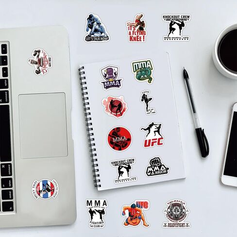 LOVELYLIFE 50pcs Wrestling Stickers Pack Fighting Aesthetic Wrestle Stickers Vinyl Waterproof Stickers for Adults Teens Kids Girls for Journaling Hydroflask Water Bottle Luggage Guitar Skateboard Car Window Bumper Computer Laptop Phone Case Decor (black-s in Kuwait