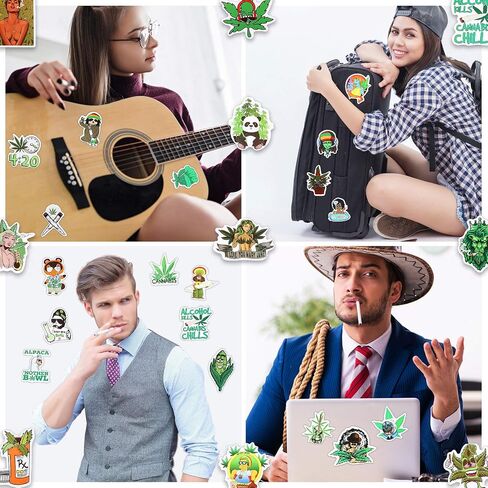 200 Pieces Mixed Grass Stickers Halloween Stickers Waterproof Green Grass Sticker Funny Graffiti Bottle Decals for Laptop Bumper Travel Luggage Skateboard, Teens Adult DIY Decor Sticker Pack in Saudi Arabia