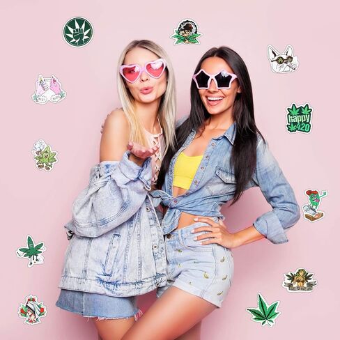 200 Pieces Mixed Grass Stickers Halloween Stickers Waterproof Green Grass Sticker Funny Graffiti Bottle Decals for Laptop Bumper Travel Luggage Skateboard, Teens Adult DIY Decor Sticker Pack in Saudi Arabia