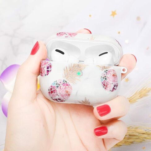 حافظة AirPods Pro الجيل الثاني/الجيل الأول - حافظة صلبة بتصميم مطبوع لطيف من KOREDA لأجهزة Airpods Pro 2، غطاء واقي مقاوم للصدمات لأجهزة Airpods Pro (2023/2022/2019) مع سلسلة مفاتيح للفتيات والنساء والرجال in Kuwait