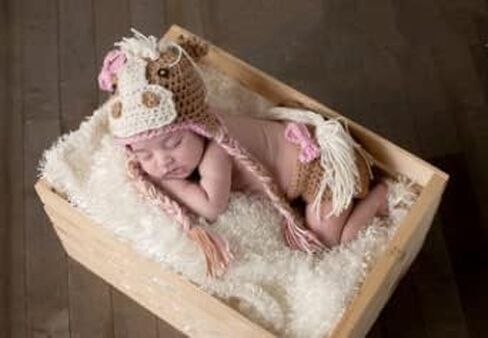 Newborn Baby Photography Props Boy Girl Photo Shoot Outfits Crochet Knit Clothes Lovely Animal Horse Hat Pants in Saudi Arabia