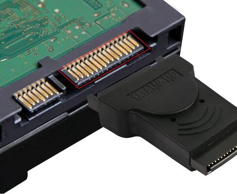 QIANRENON 2 قطعة 15Pin SATA ذكر إلى أنثى محول، محول موسع إمداد الطاقة النحيف لمحرك الأقراص الصلبة وSSD ومحركات الأقراص الضوئية وشعلات DVD وقرص القرص الصلب in Saudi Arabia
