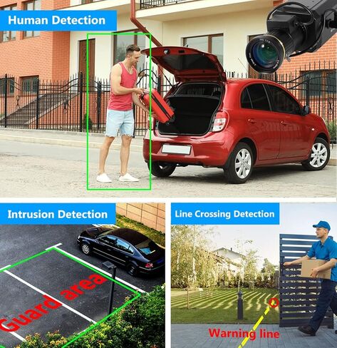 كاميرا Vanxse CCTV 2K 4MP H.265 POE WDR AI Box Bullet Netwok IP Security Camera مع عدسة متغيرة البعد البؤري 5-50 مم F1.4، فيديو IRIS تلقائي، كشف حركة السيارة البشرية، تسجيل الوجه XMEYE in Kuwait