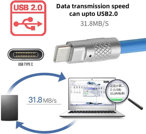 NFHK Blue USB4 Type C أنثى إلى أنثى 240 وات طاقة 40 جيجابت في الثانية بيانات 8K محول موسع فيديو للهاتف NS والكمبيوتر المحمول in Saudi Arabia