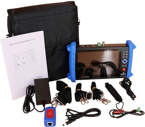 Portable 7 Inch CCTV Tester-Support up to 6K IP Camera Test- AHD, TVI, CVI & CVBS Analog Camera Test-RJ45 Cable TDR Tester with PoE/IP Discovery/HDMI in & Out/Built in WiFi/PTZ in Saudi Arabia