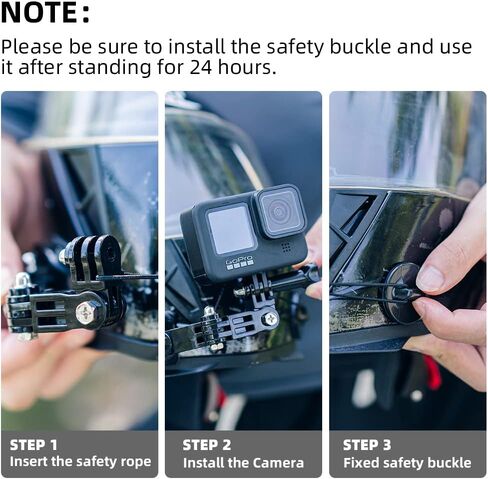 SUREWO Motorcycle Helmet Chin Mount Kits Compatible with GoPro Hero 12 11 10 9 8 7 6 5 Black,DJI Osmo Action 3/2/AKASO/Campark/YI Action Camera,Insta360 Camera and More in Kuwait