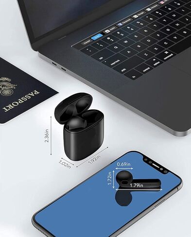 ASMY Wireless Earbuds Bluetooth 5.0 Headphones with 30H Cycle Playtime Built-in Mic IPX7 Waterproof Headsets with Charging Case for in-Ear Buds Stereo Earphones for Android etc,Running/Fitness/Work in Kuwait