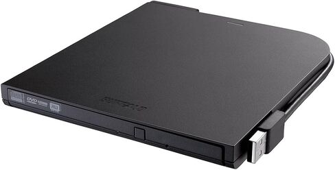 Buffalo MediaStation Portable DVD Drive/External, Plays and Burns DVDs and CDs with USB Connection. M-DISC Support. Compatible with Laptop, Desktop PC and Mac in Saudi Arabia