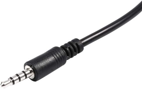 كابل محول صوت ذكر 3.5 ملم مقبس AUX الى USB 2.0 نوع ايه انثى او تي جي، طول 20 سم in Saudi Arabia