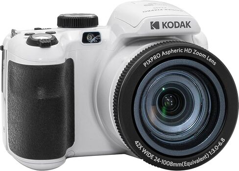 Kodak PIXPRO AZ425 Digital Camera + 32GB Memory Card + Camera Case (Black) + Battery + Charger + USB Card Reader + Table Tripod + Accessories (White) in Saudi Arabia