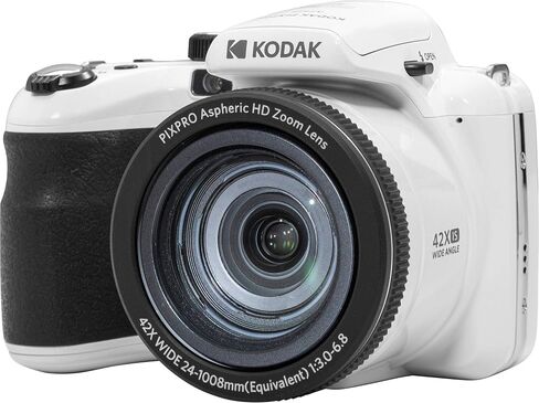 Kodak PIXPRO AZ425 Digital Camera + 32GB Memory Card + Camera Case (Black) + Battery + Charger + USB Card Reader + Table Tripod + Accessories (White) in Saudi Arabia