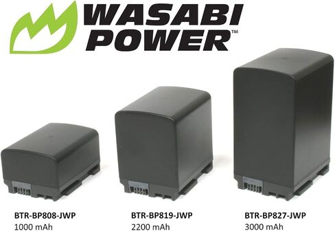 بطارية Wasabi Power BP-819 (2200 مللي أمبير) لكاميرات Canon VIXIA HF G10، HF G20، HF M30، HF M300، HF M31، HF M32، HF M40، HF M400، HF M41، HF S10، HF S100، HF S11، HF S20 و HF S200 و HF S21 و HF S30 والمزيد in Saudi Arabia