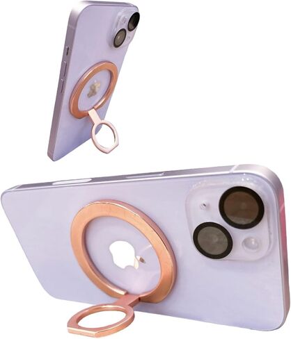 حامل/حامل حلقة iPhone المغناطيسي يدور 360 درجة، 180 درجة FLIP متوافق مع iPhone PRO MAX، 15 14 Plus، 15،14،13،12، ملحقات آمنة لأجهزة Android MAG حلقة لاصقة متوافقة للأجهزة غير الآمنة MAG in Kuwait