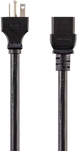 Monoprice Heavy Duty Extension Cord - 8 Feet - Black | NEMA 6-20P to IEC 60320 C19, 12AWG, 20A, 125V, for High-Performance Computers and Network Devices in Saudi Arabia
