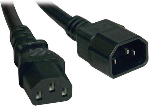 تريب لايت سلك تمديد طاقة الكمبيوتر 13 أمبير، 16AWG (IEC-320-C14 إلى IEC-320-C13) 2 قدم (P004-002-13A) in Kuwait