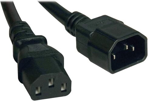 تريب لايت سلك تمديد طاقة الكمبيوتر 13 أمبير، 16AWG (IEC-320-C14 إلى IEC-320-C13) 2 قدم (P004-002-13A) in Kuwait