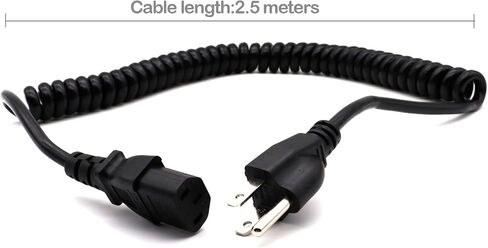 MOTONG Coiled Universal 3 Prong Power Extension Cable, NEMA 5-15P Male to IEC 320 C13 Female PDU Extender Cable Cord for Computer HDTV Monitor LED in Saudi Arabia