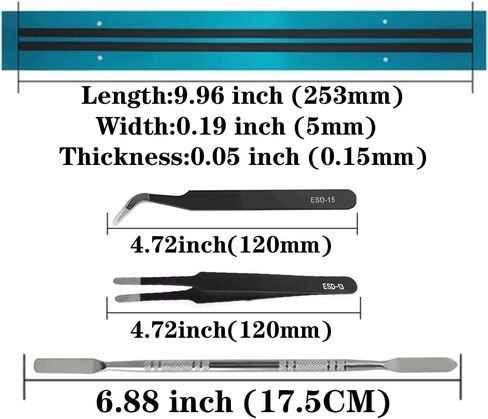 شرائط أقدام مطاطية بديلة من WESAPPINC للكمبيوتر المحمول HP Spectre X360 14-EA مع رافعة وملقط من الفولاذ المقاوم للصدأ (أسود) (أسود) in Kuwait