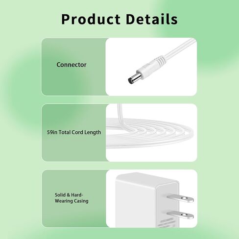 6V 2A Power Supply Adapter, 6V Baby Swing Power Cord for Fisher Price Cradle Swing, Rainforest Cradle Swing, Butterfly Ocean Wonders Swing, Ingenuity Swing, Fisher Price Swing Adapter Cord in Kuwait