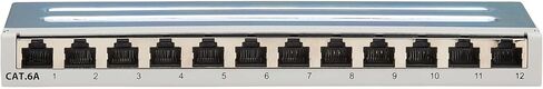 Tripp Lite 12 Port Cat6a STP Patch Panel for Wall Mount or DIN Rail, 10 Gbps, RJ45 to 110 Terminals, 568A/568B, EMI/RFI Shielding, Mounting Included, TAA Compliant, (N250-SH12-DIN6A) in Saudi Arabia