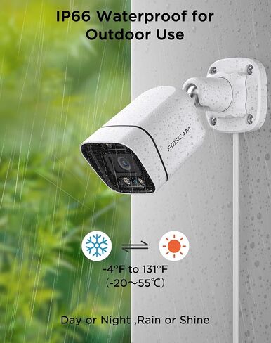 FOSCAM 5MP Outdoor Security IP POE Camera, V5EP Home Security Surveillance Camera with Smart AI Human Detection IP66 Up to 256GB SD Card(Not Included) (Renewed) in Saudi Arabia