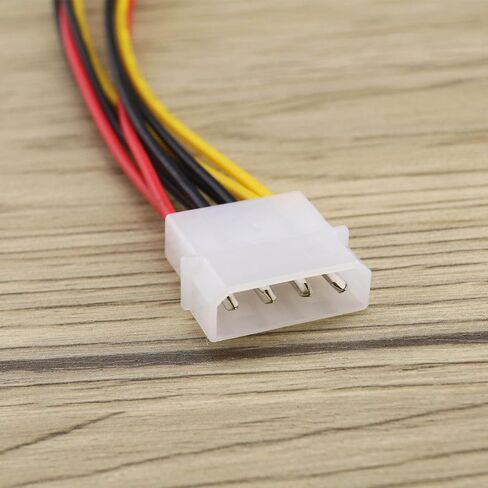 SING F LTD 4 قطع SATA 4-Pin ذكر إلى 15 دبوس أنثى كابل محول مقسم طاقة SATA مزدوج لمحرك الأقراص الصلبة ATA التسلسلي واجهة SATA SSD HDD محرك الأقراص المضغوطة محرك أقراص DVD 19.5 سم in Kuwait